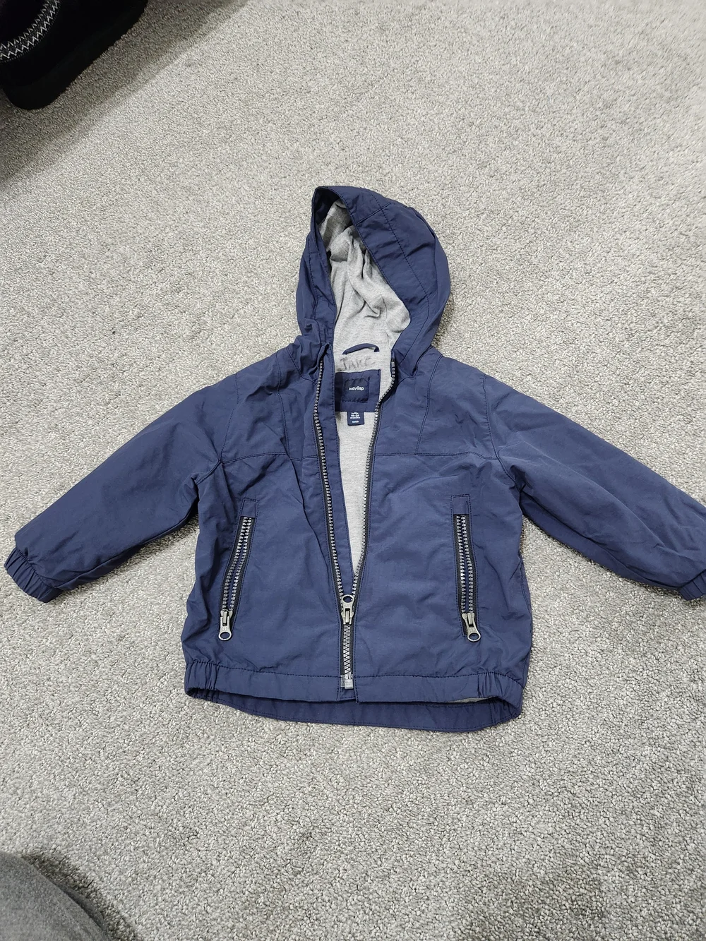 Kids Navy Hooded Jacket - Gap 18-24